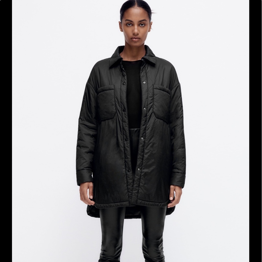 Zara Oversized WATER REPELLENT OVERSHIRT SHACKET - Picture 1 of 4
